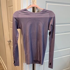 Lululemon Swiftly Long-Sleeve Athletic Top - Lavender
